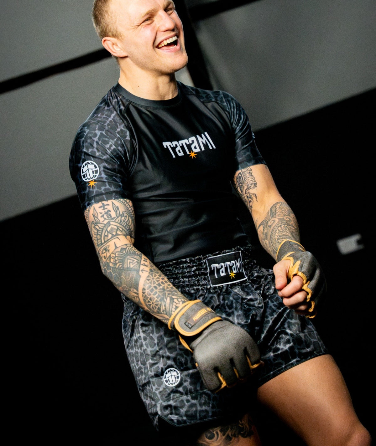 Muay Thai Shorts - Black Leopard