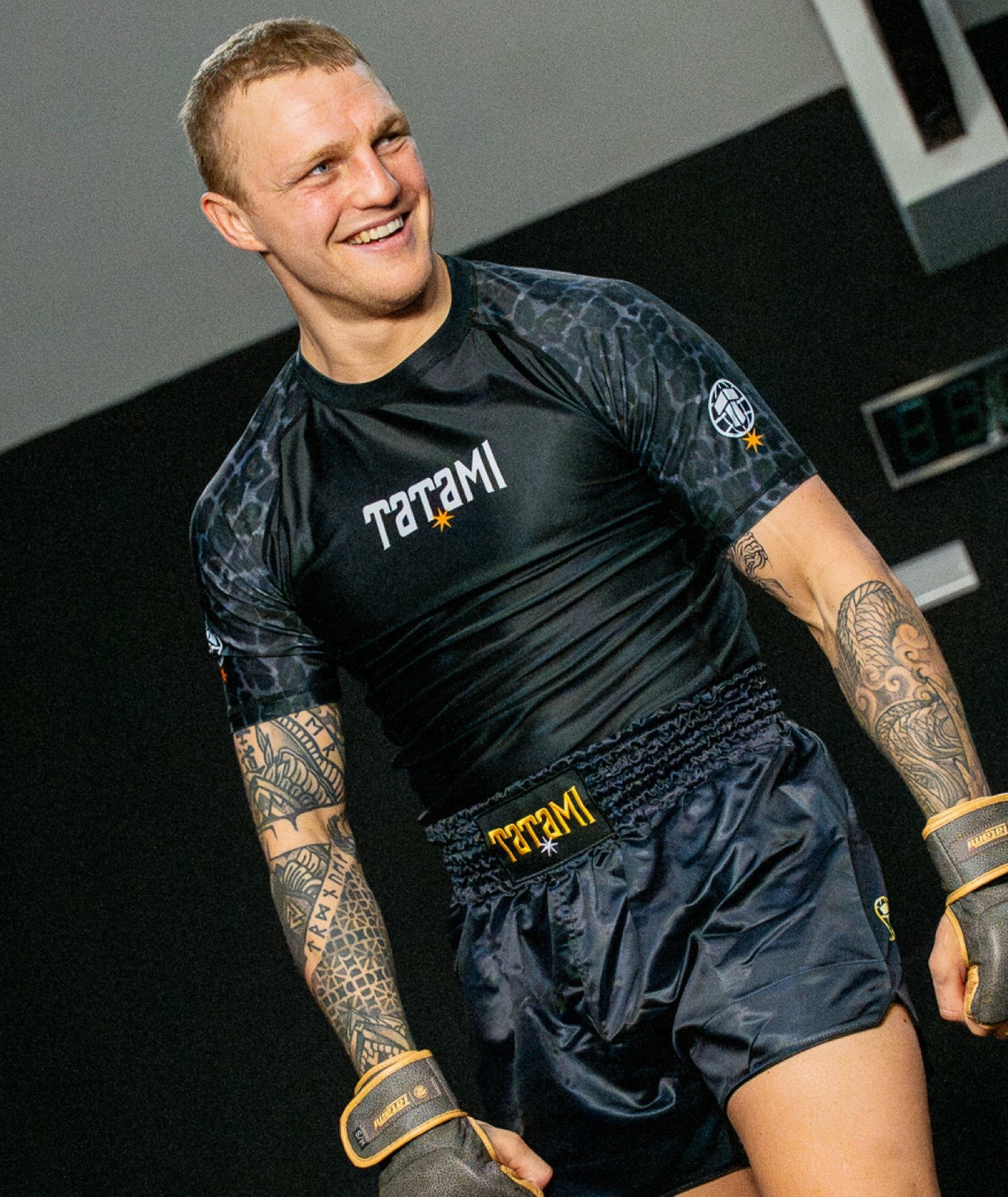 Tatami Short Sleeve Rash Guard - Black Leopard
