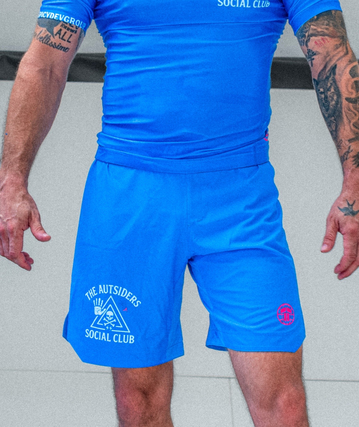 Autsiders Social Club Grappling Shorts - Blue