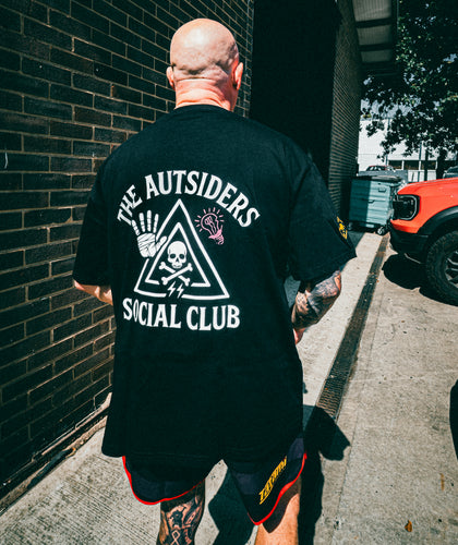 Kids Autsiders Social Club Oversized T-Shirt - Black
