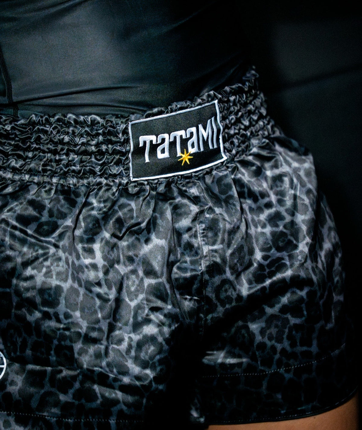 Muay Thai Shorts - Black Leopard