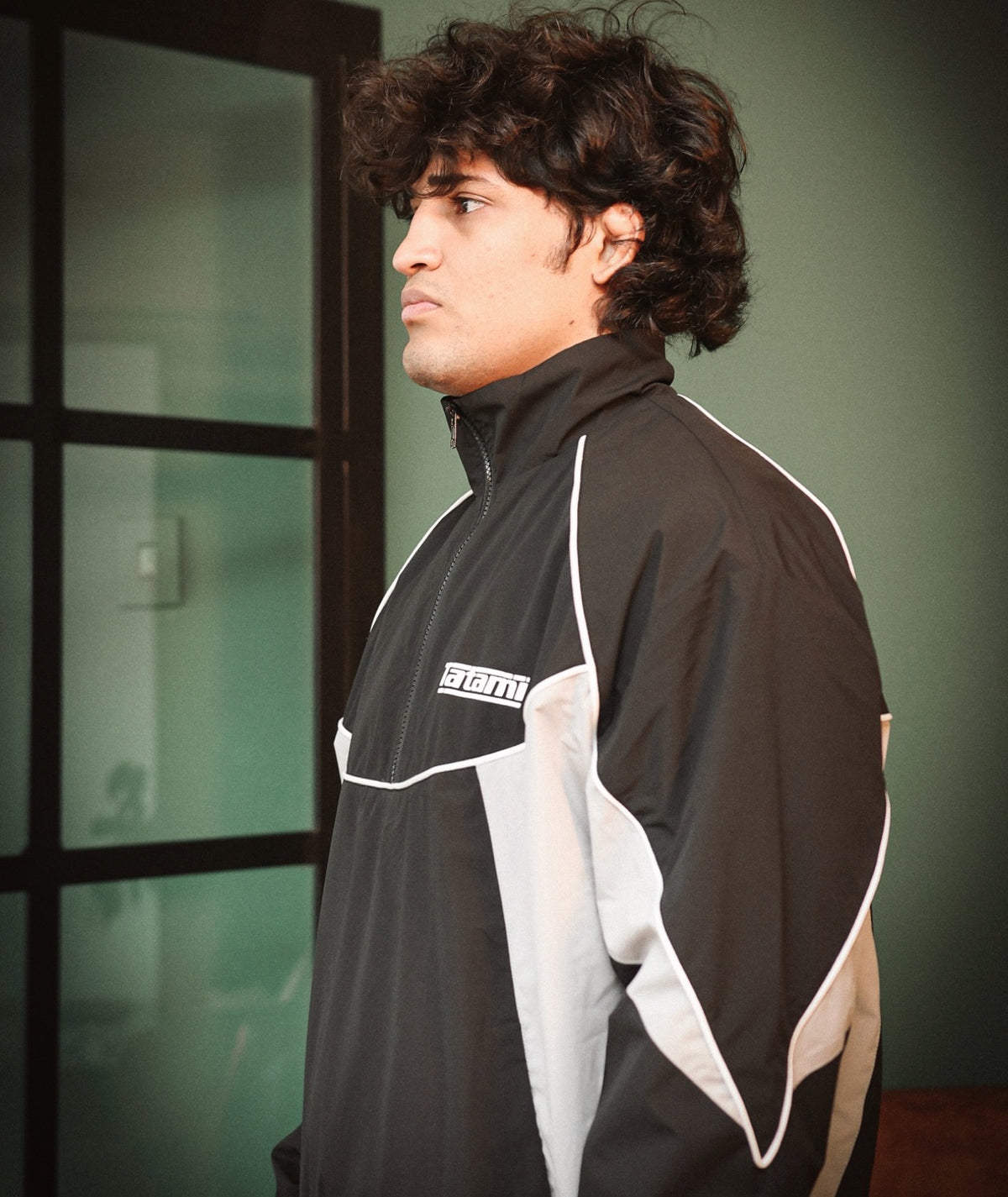 Tatami Tactic Half Zip Tracksuit Top - Black & Grey