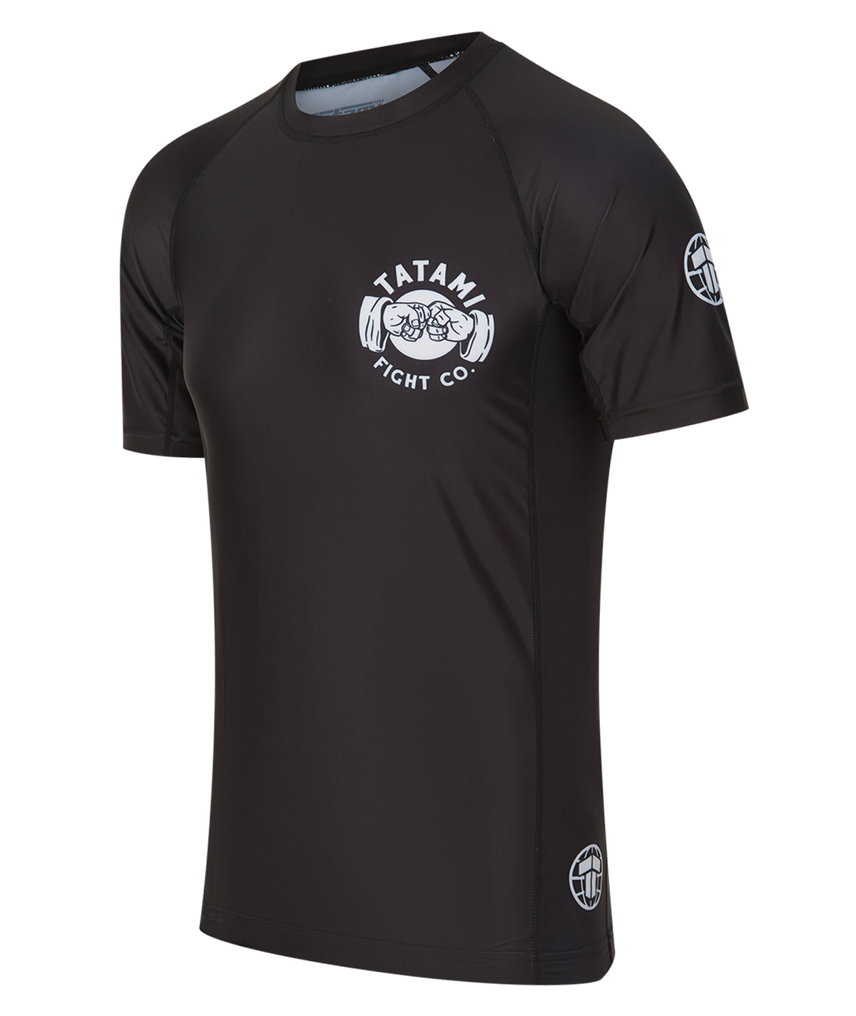 Fist Bump Short Sleeve Rash Guard - Black