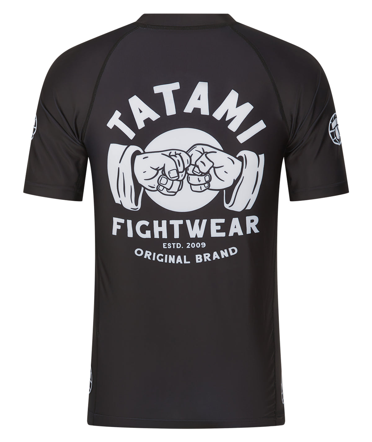 Fist Bump Short Sleeve Rash Guard - Black