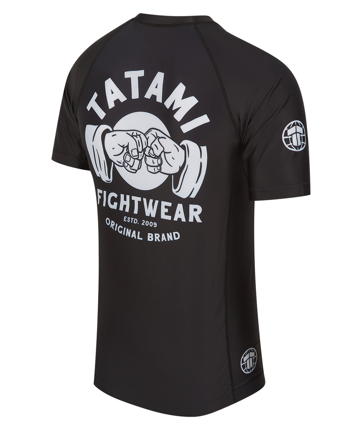 Fist Bump Short Sleeve Rash Guard - Black
