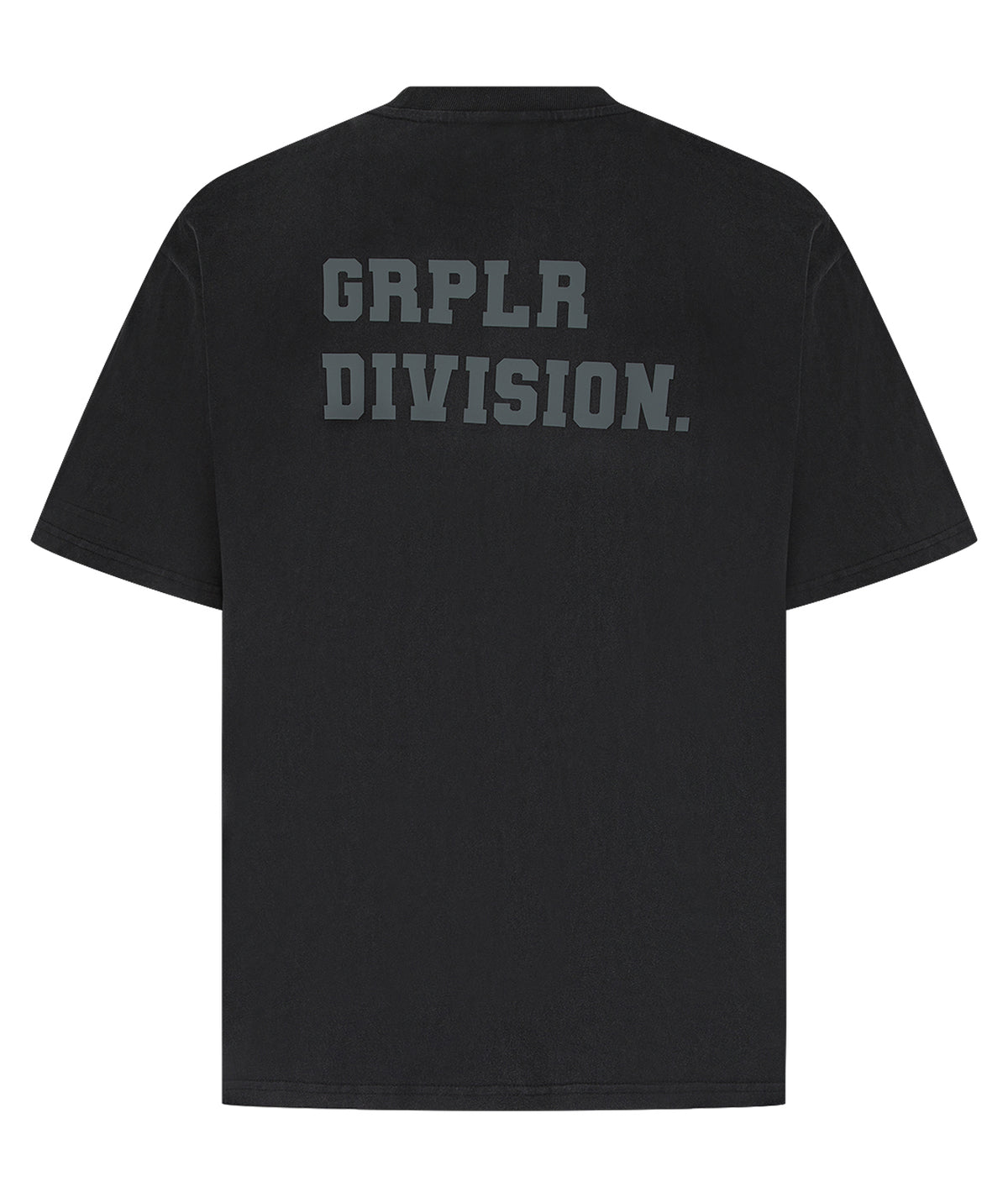 GRPLR Division Oversized Stone Washed T-Shirt - Black