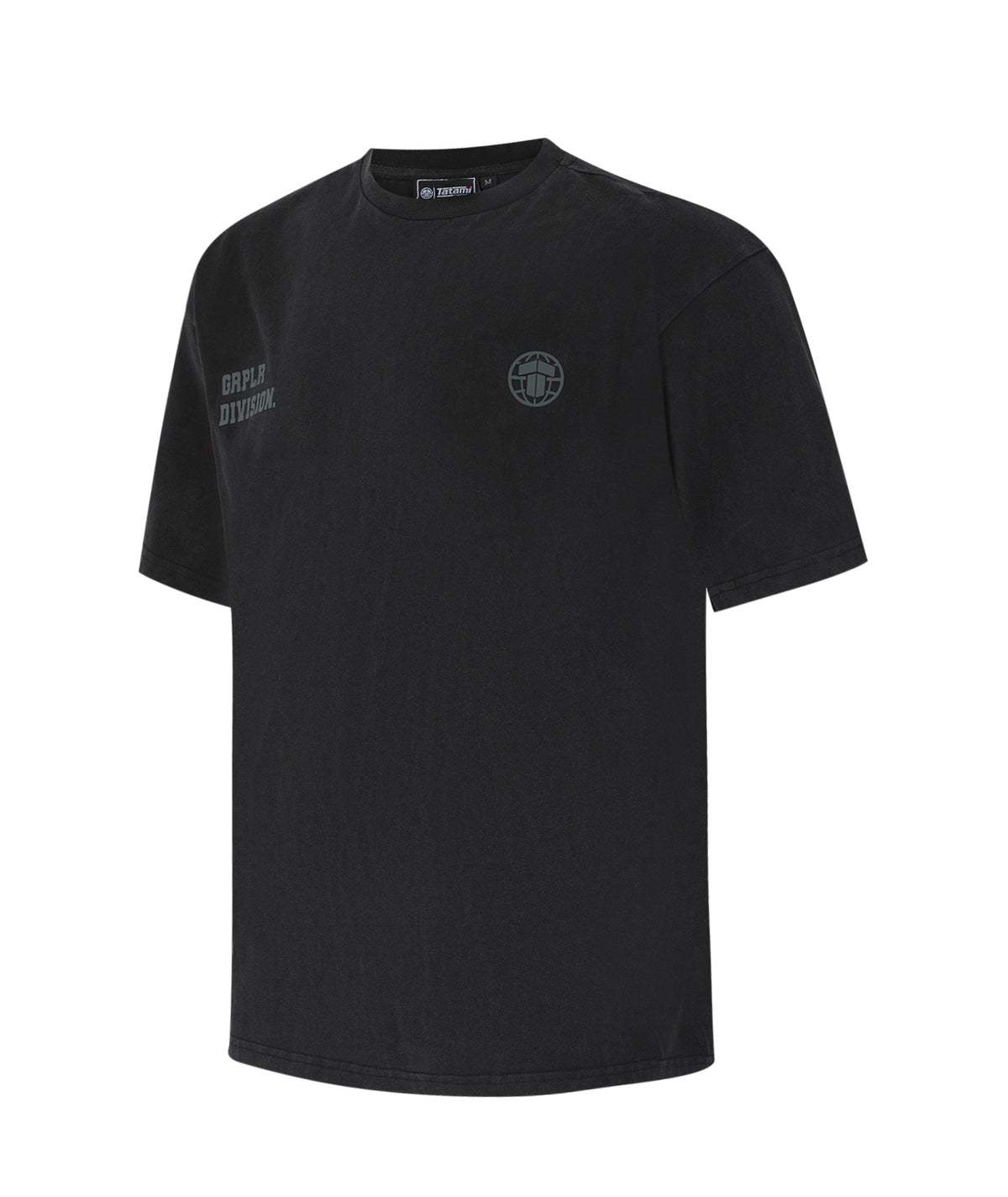 GRPLR Division Oversized Stone Washed T-Shirt - Black