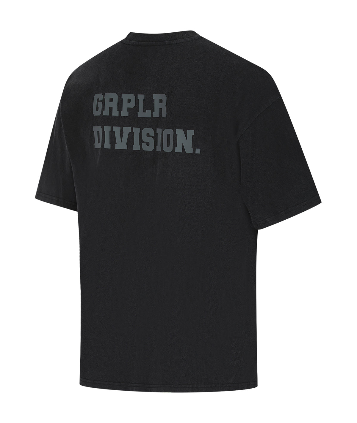 GRPLR Division Oversized Stone Washed T-Shirt - Black