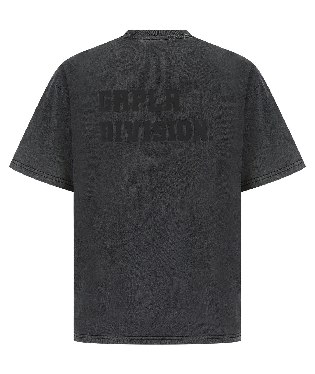 GRPLR Division Oversized Stone Washed T-Shirt - Grey