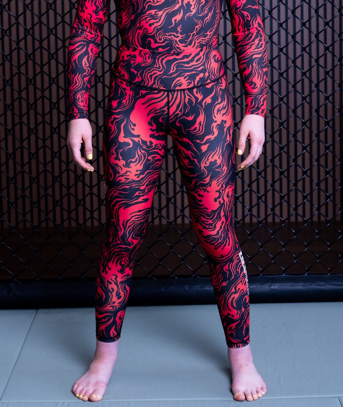 Ladies Helena Leggings - Lava Red