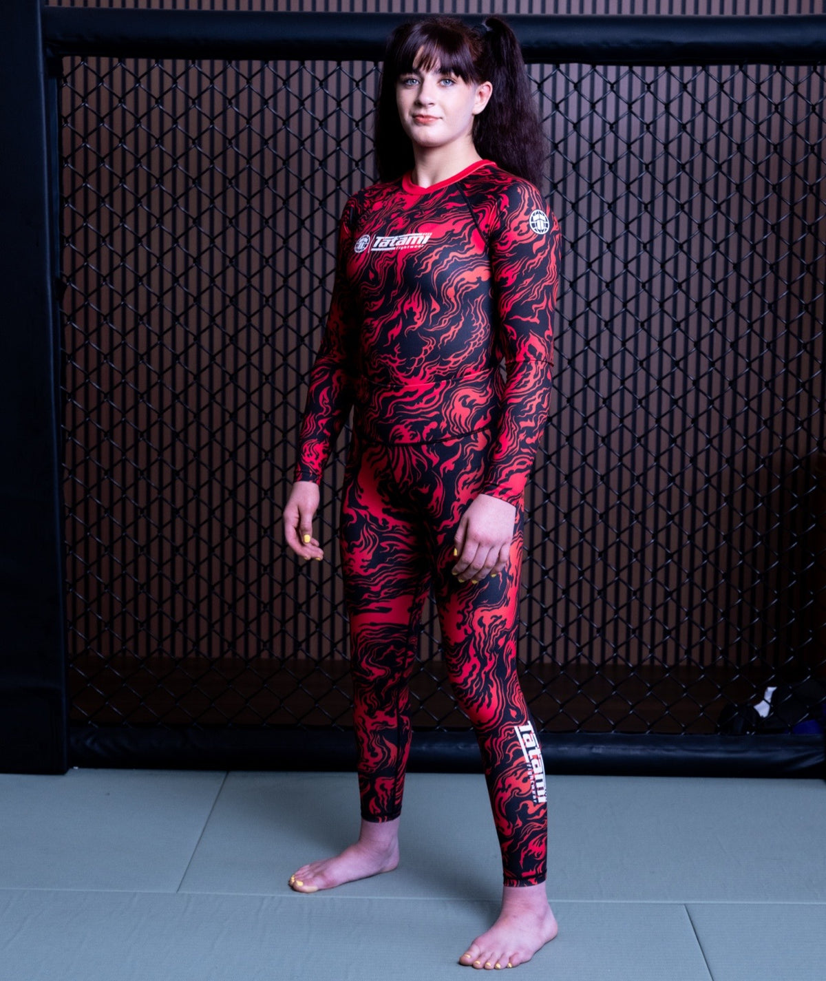 Ladies Helena Leggings - Lava Red