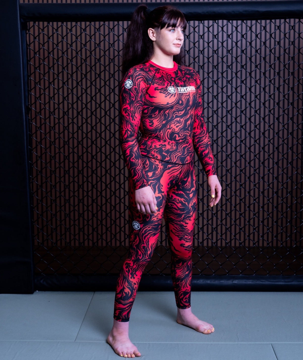 Ladies Helena Leggings - Lava Red