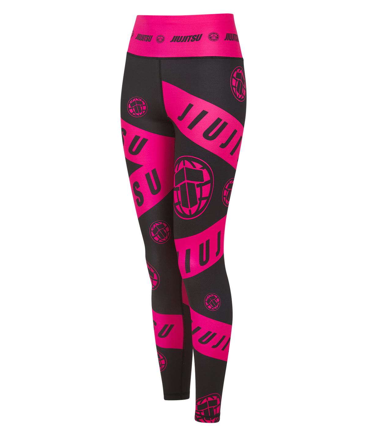 Ladies Helena Taped Leggings - Black & Pink