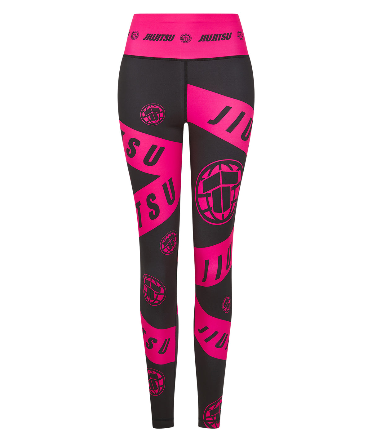 Ladies Helena Taped Leggings - Black & Pink