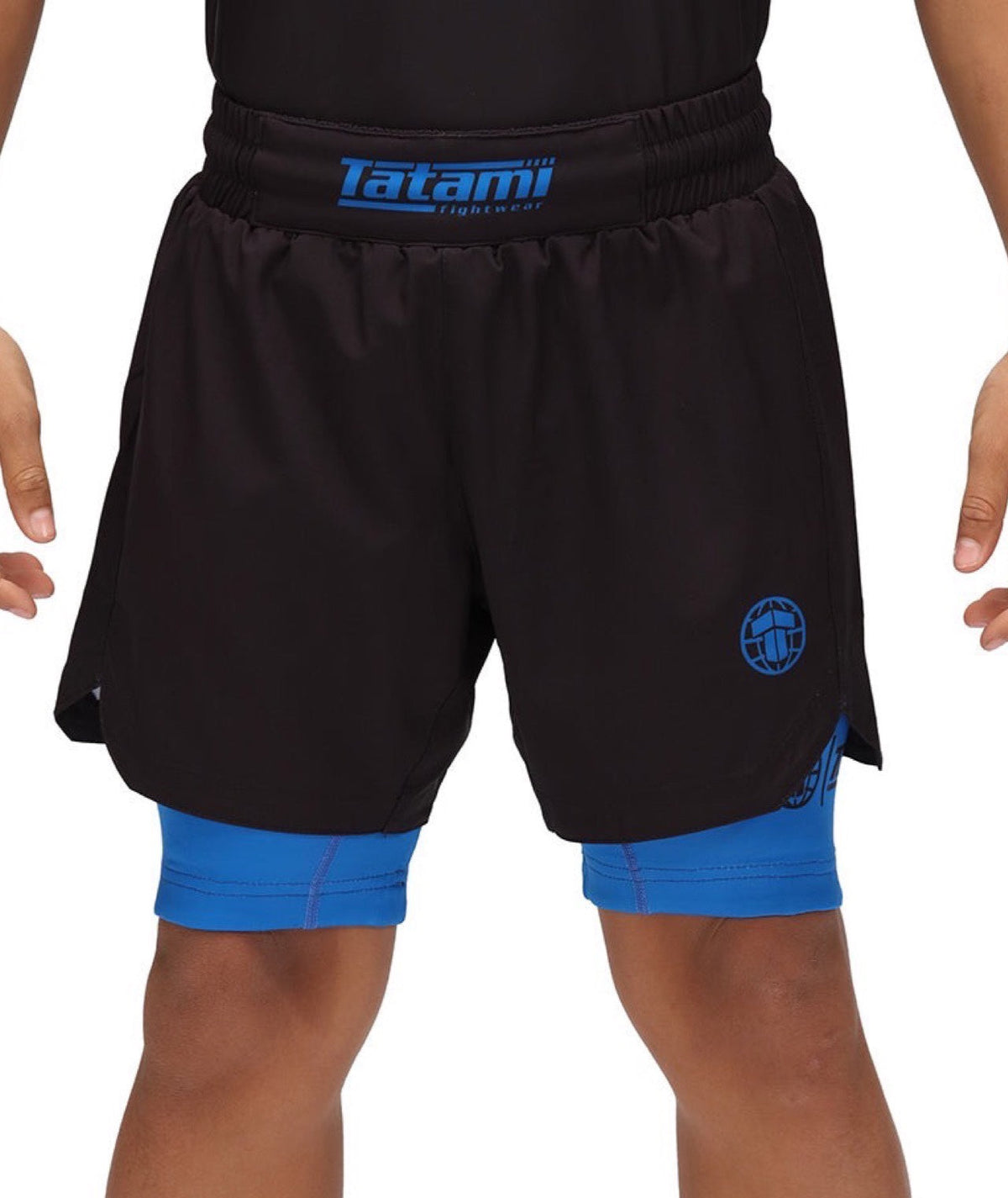 Kids Dual Layer Grappling Shorts - Blue
