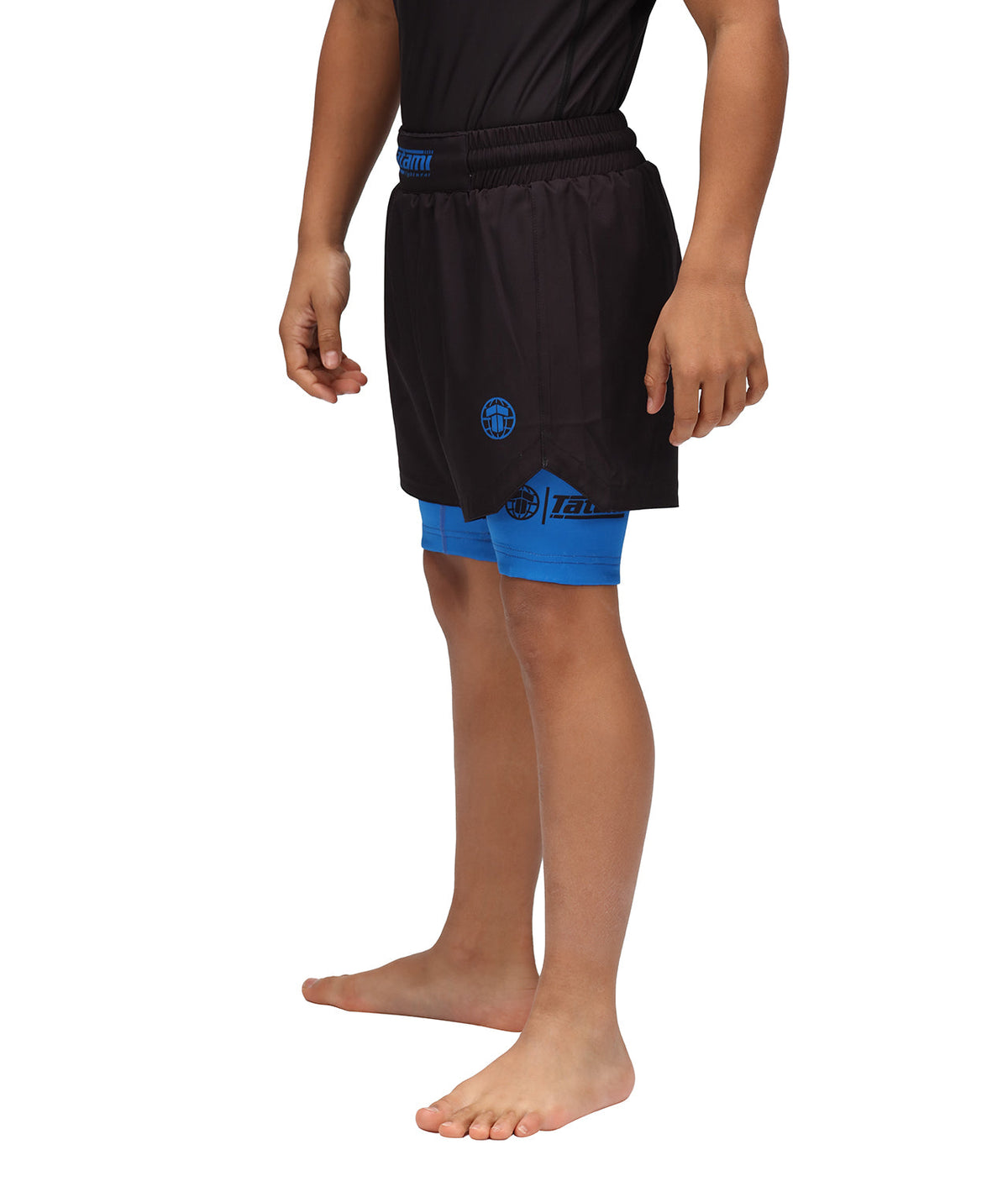 Kids Dual Layer Grappling Shorts - Blue