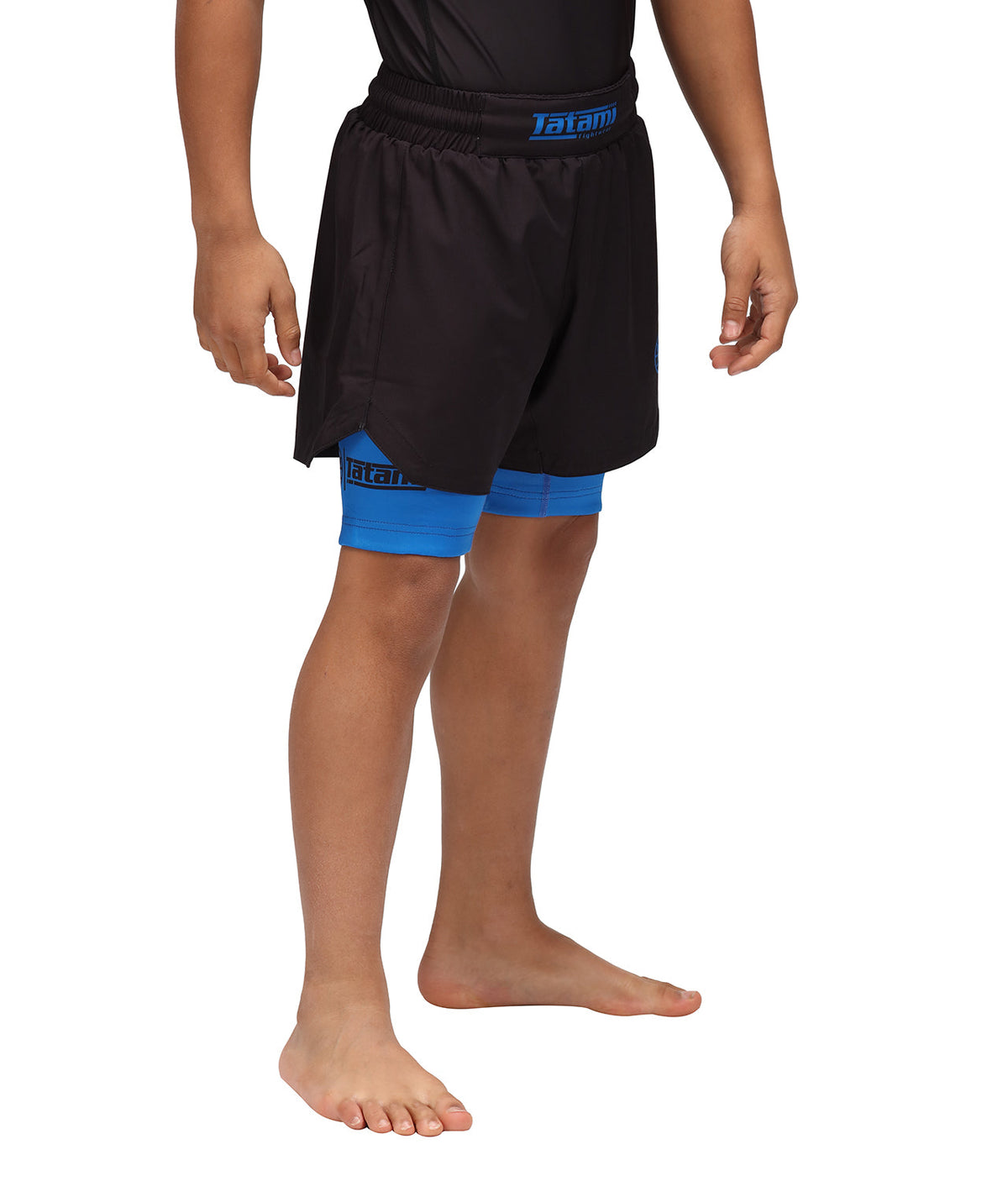 Kids Dual Layer Grappling Shorts - Blue