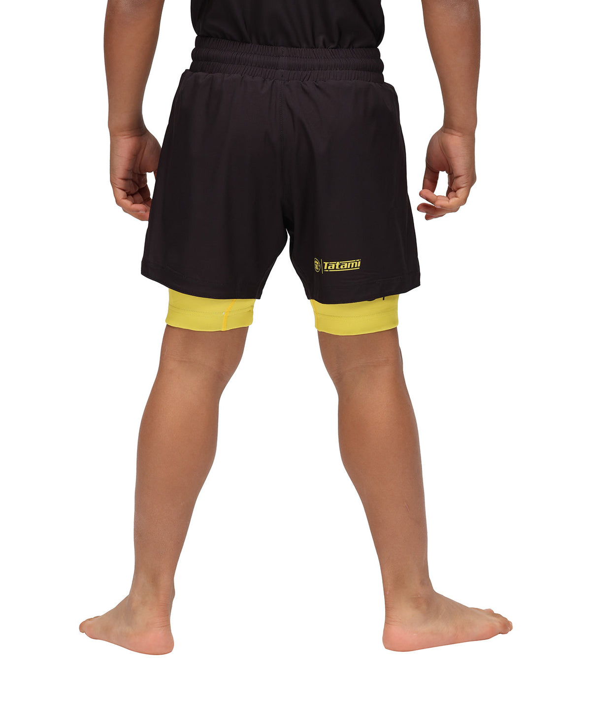Kids Dual Layer Grappling Shorts - Yellow