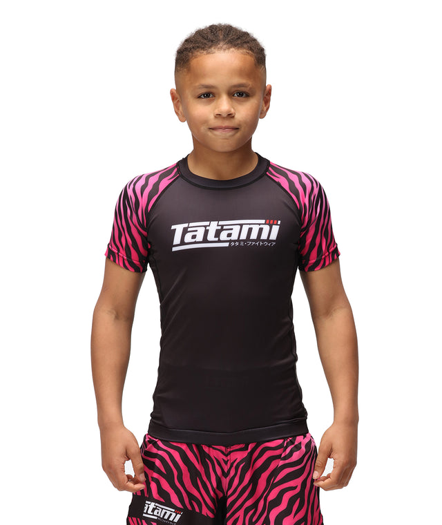 Image of Tatami Fightwear Kids Recharge Rash Guard - Pink