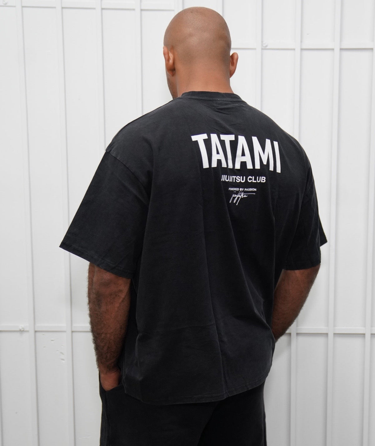 JJ Club Oversized Stonewashed Cotton T-Shirt - Grey