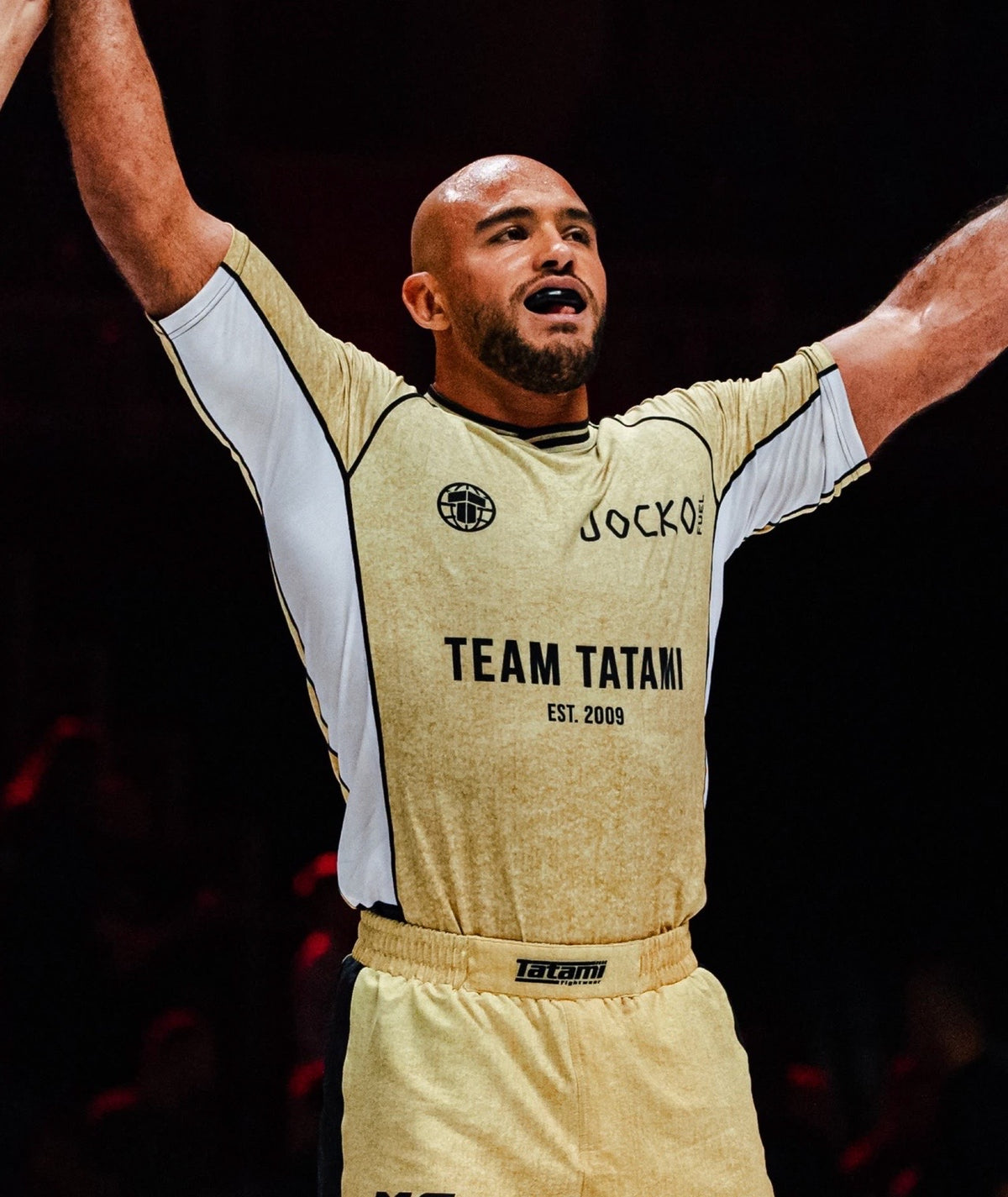 Team Tatami Short Sleeve Rash Guard - Gold