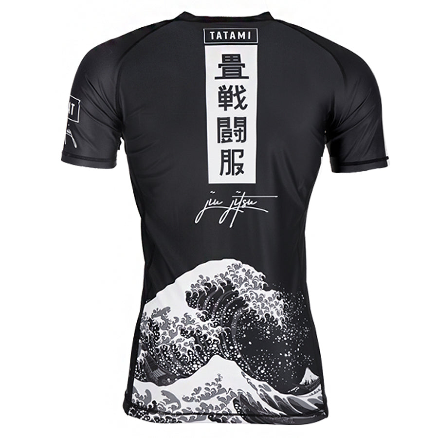 Kanagawa Short Sleeve Rash Guard - Black