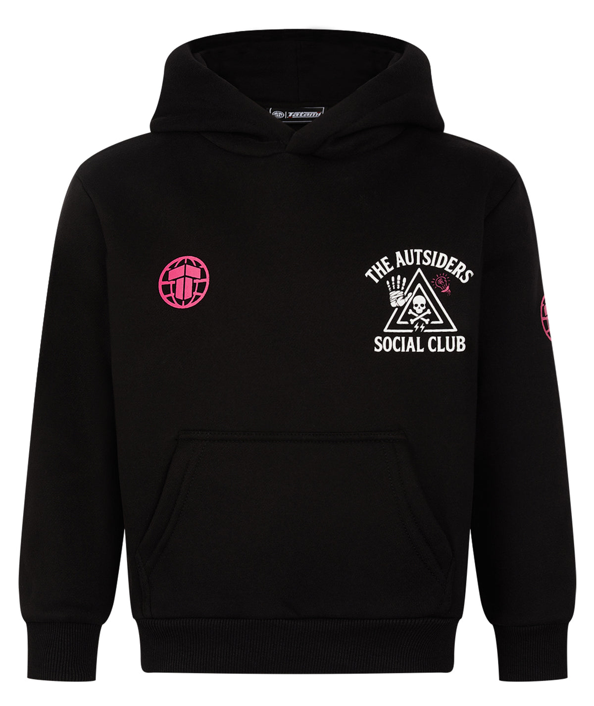 Kids Autsiders Social Club Oversized Hoodie - Black