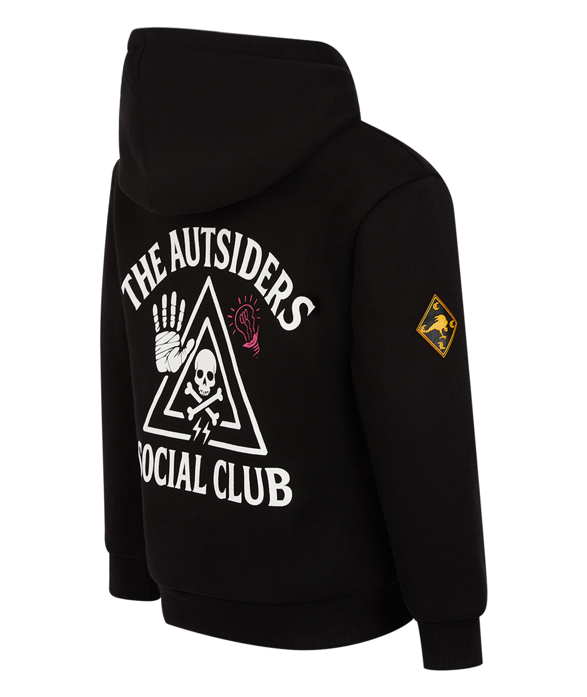 Kids Autsiders Social Club Oversized Hoodie - Black