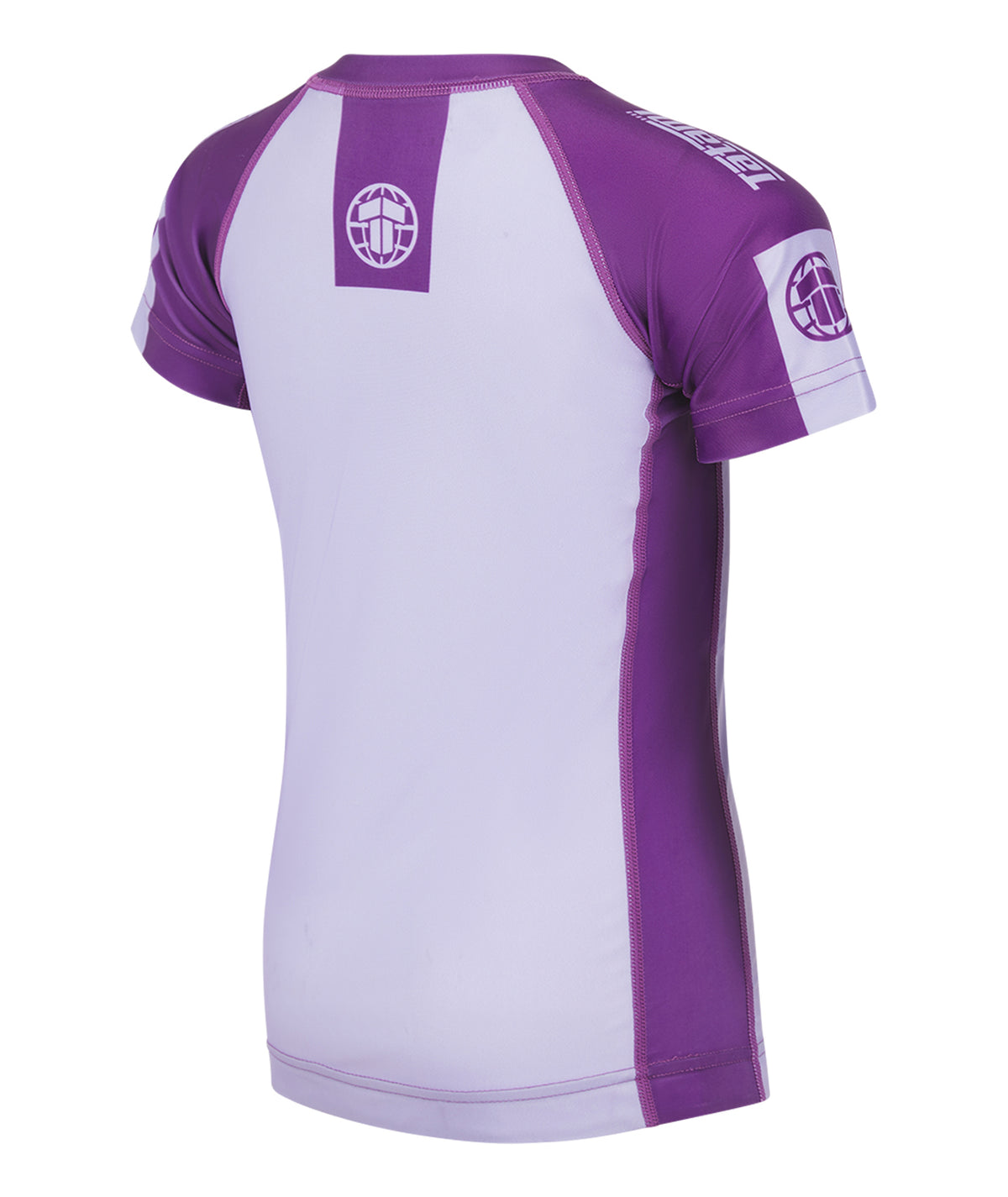 Kids Contrast Short Sleeve Rash Guard - Berry