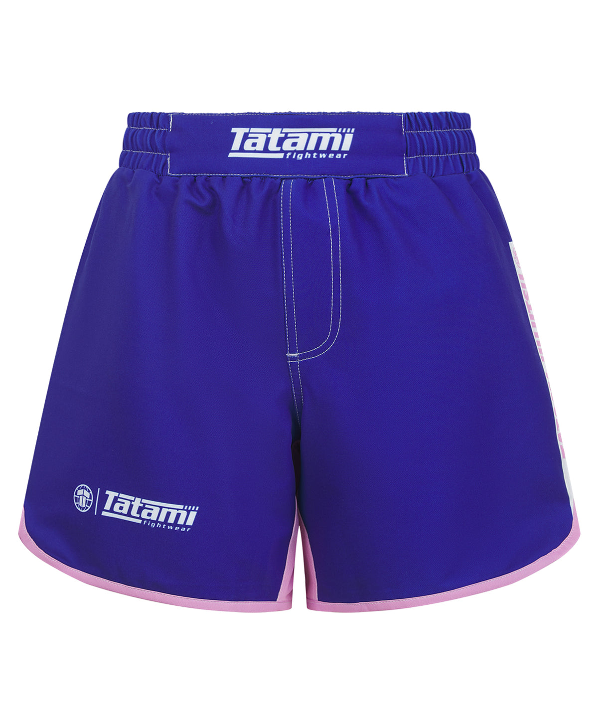 Kids Contrast Grappling Shorts - Navy & Pink