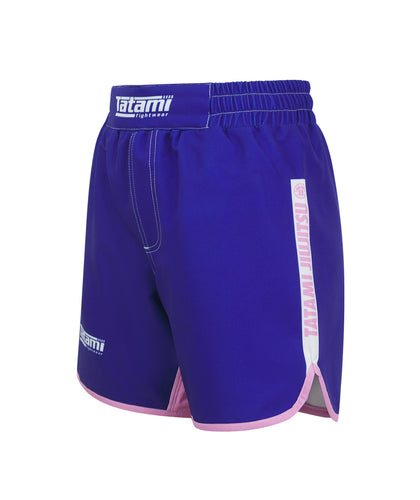 Kids Contrast Grappling Shorts - Navy & Pink