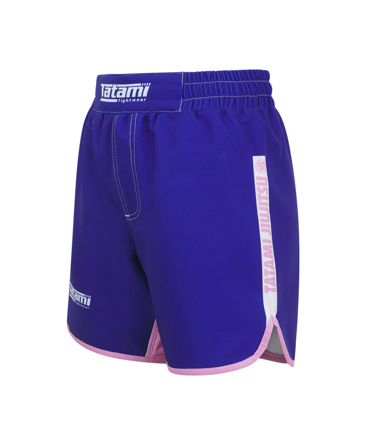 Kids Contrast Grappling Shorts - Navy & Pink