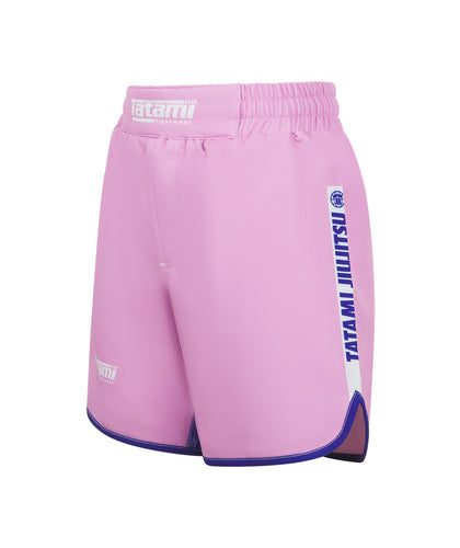 Kids Contrast Grappling Shorts - Pink & Navy