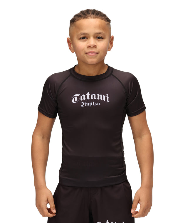 Image of Tatami Fightwear Kids Gothic Short Sleeve Rash Guard