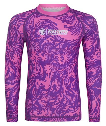 Kids Helena Rash Guard - Lava Pink
