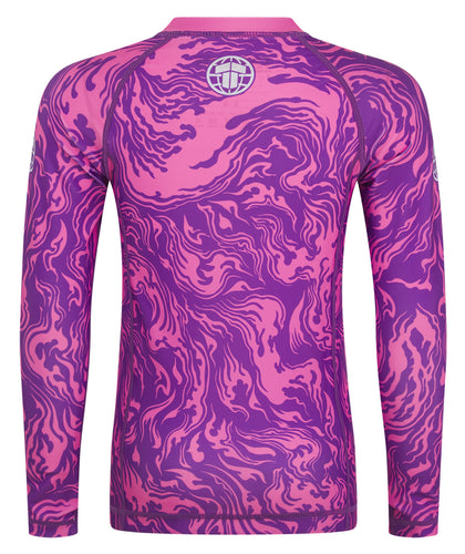 Kids Helena Rash Guard - Lava Pink