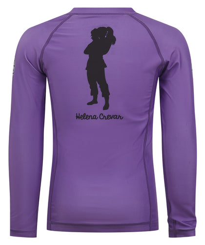 Kids Helena Profile Rash Guard - Purple