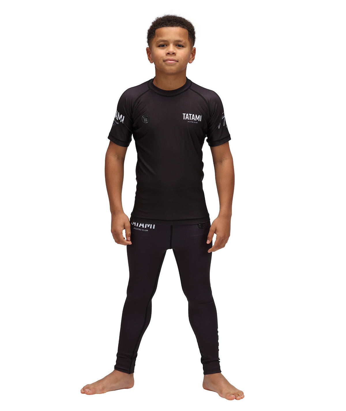 Kids JJ Club Grappling Spats - Black