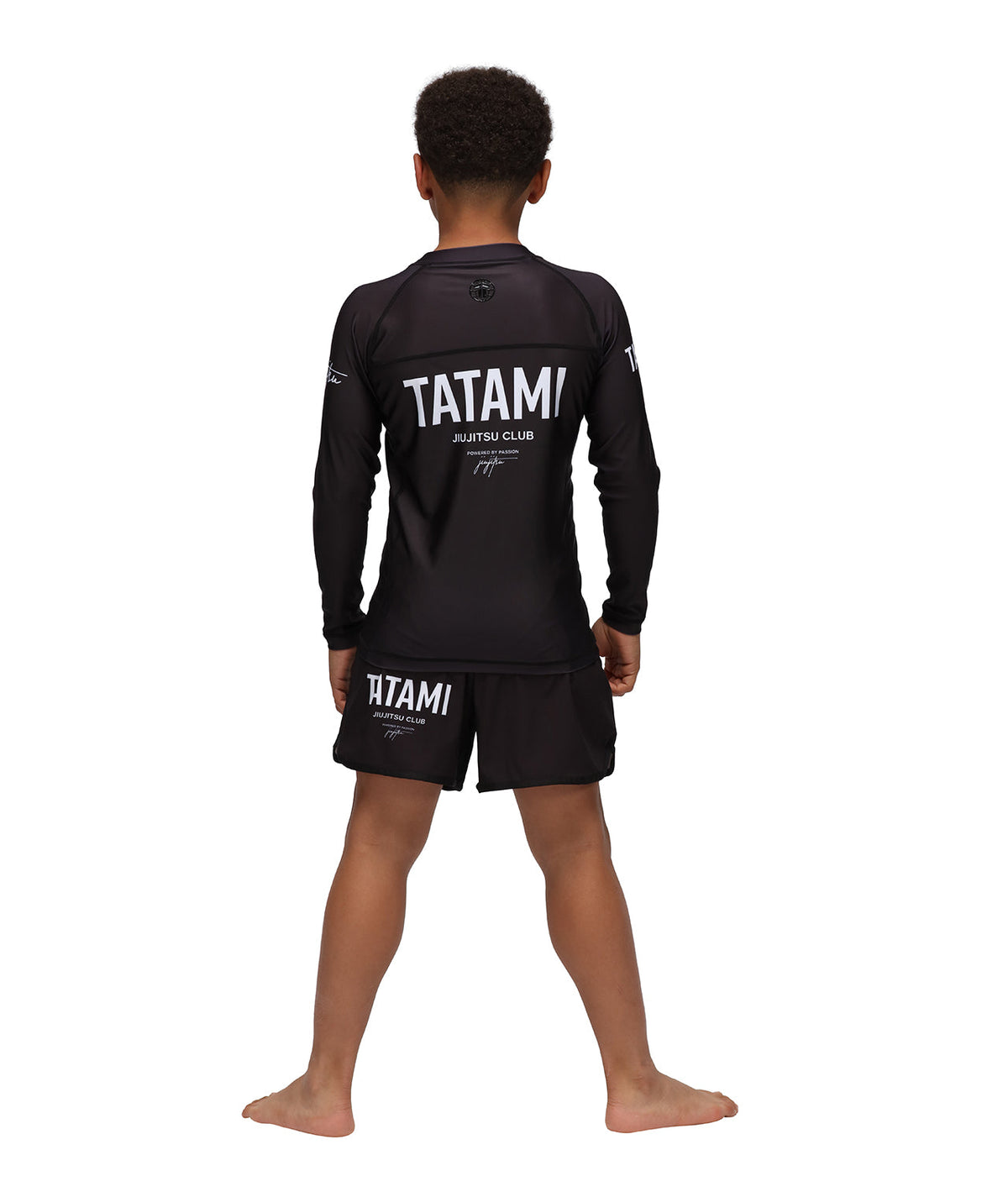 Kids JJ Club Long Sleeve Rash Guard - Black