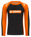IBJJF Ranked Long Sleeve Rash Guard - Orange