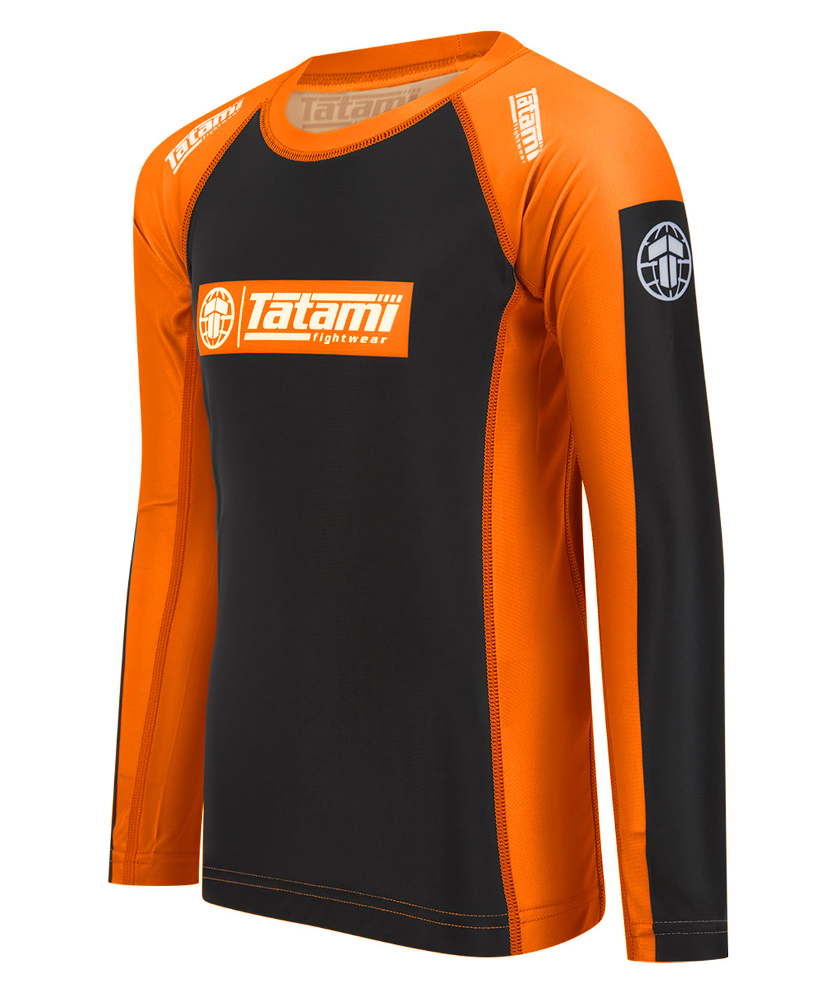 IBJJF Ranked Long Sleeve Rash Guard - Orange