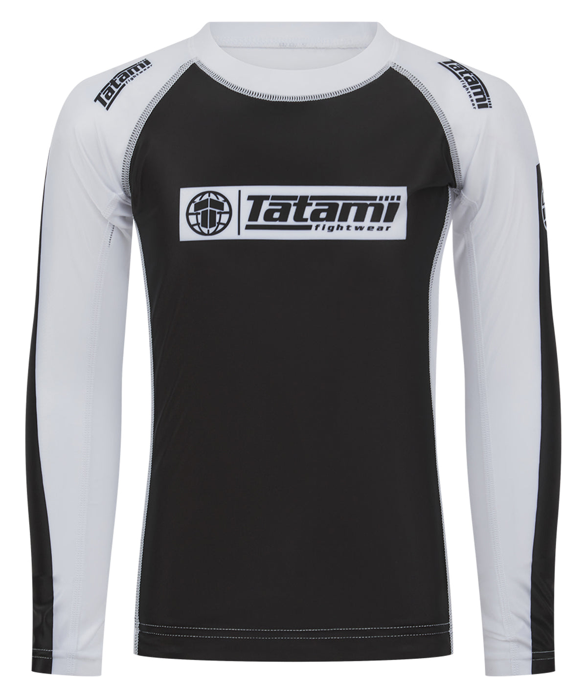 Kids IBJJF Ranked Long Sleeve Rash Guard - White