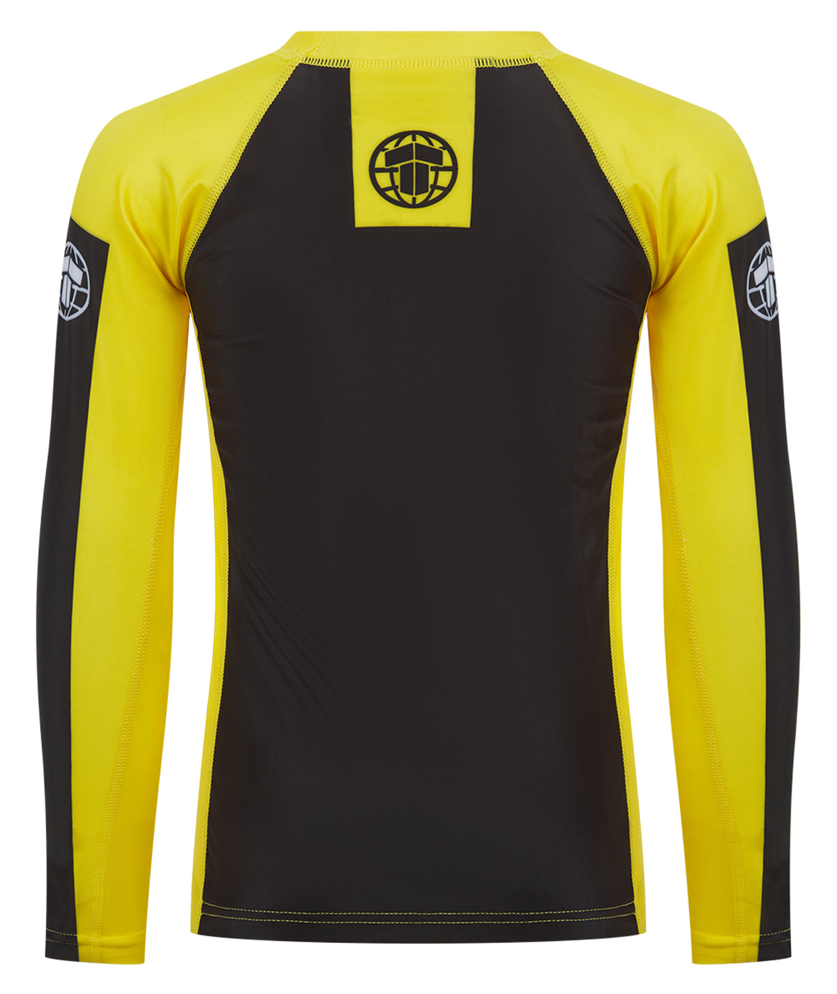 Kids IBJJF Ranked Long Sleeve Rash Guard - Yellow