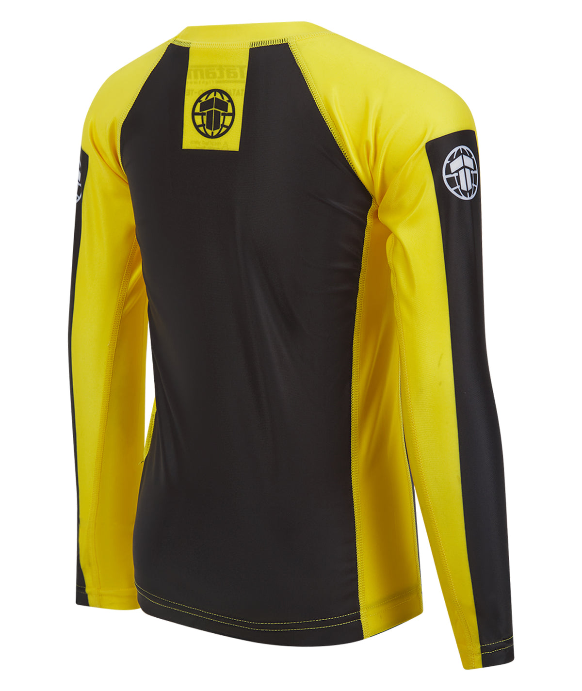 Kids IBJJF Ranked Long Sleeve Rash Guard - Yellow