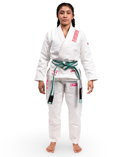 Kids Pro Series Gi - White & Wild Rose