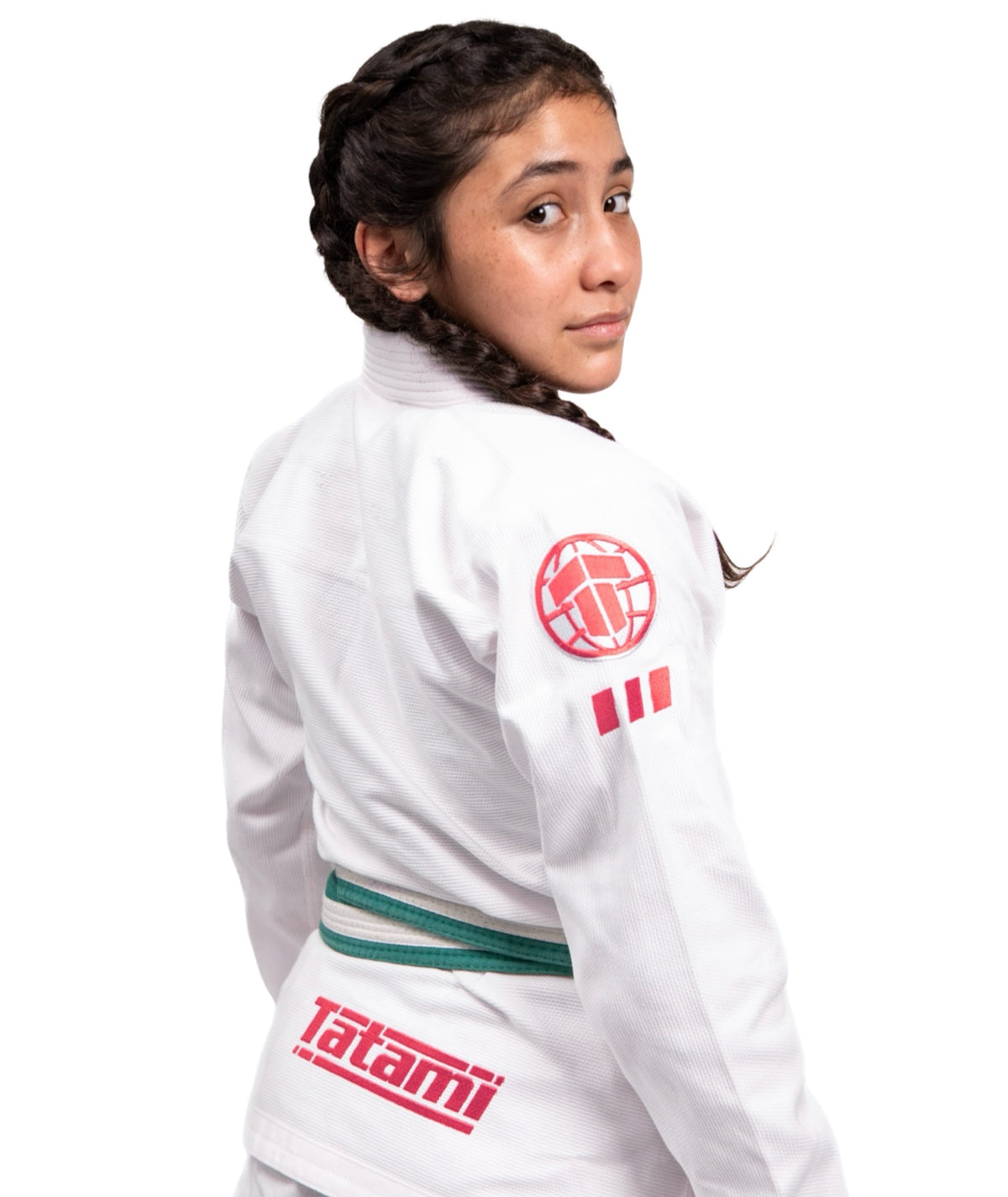 Kids Pro Series Gi - White & Wild Rose