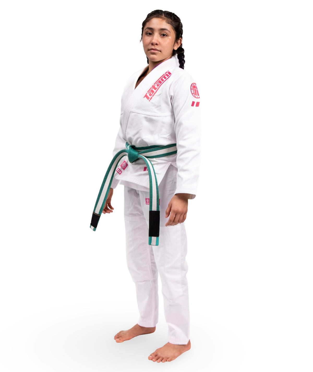 Kids Pro Series Gi - White & Wild Rose