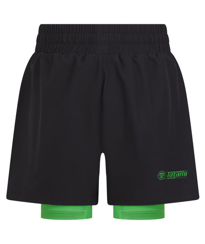 Kids Ranked Hybrid Shorts - Green