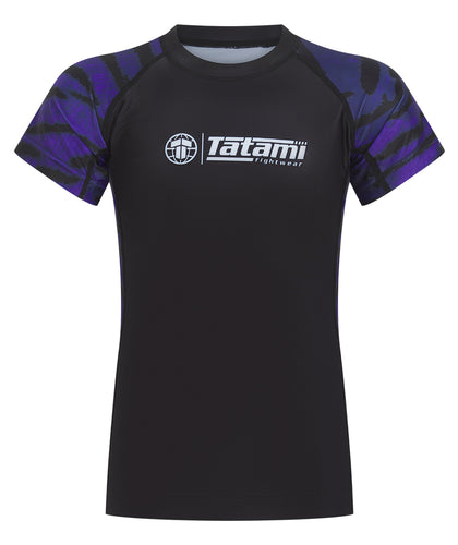 Kids Recharged Rash Guard - Purple Tiger