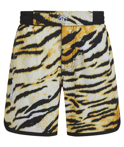 Kids Recharged Grappling Shorts - Yellow Tiger